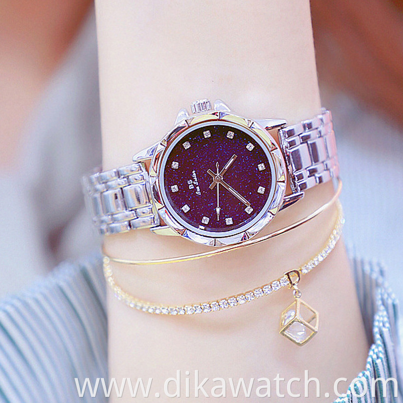 BS Ladies Watches Full Diamond Female Watch New Hot Sale FA1506 Starry Sky Foreign Trade Brand Wristwatch